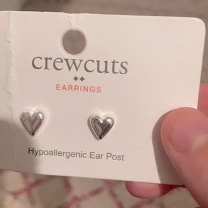 Cute crewcuts new earings shiny metallic silver